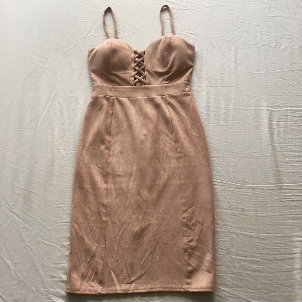 Windsor nude sexy bodycon spaghetti straps sz S